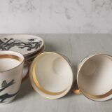 Coffee service African porcelain décor from Limoges