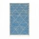 Blue Zanafi rug with white diamonds 200x300 cm