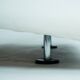 Dutch design Rob Eckhardt chaise longue white leather tubular steel, 1980s