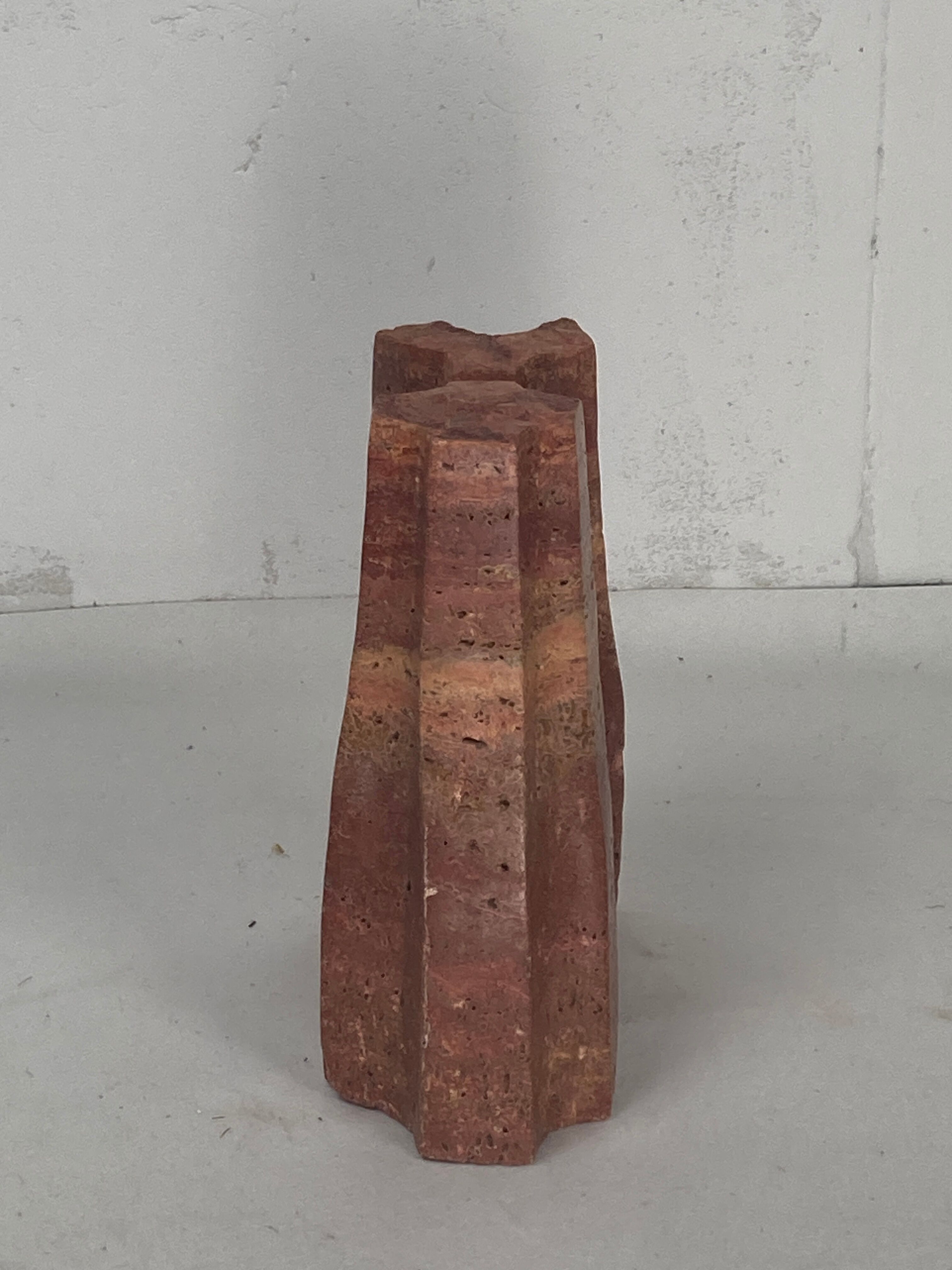Brutalist wabi sabi natural stone sculpture, Dutch ca 1960s