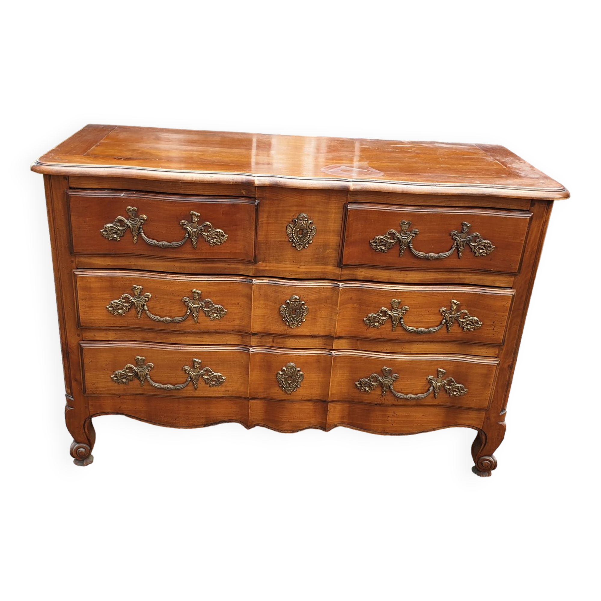 Chest of drawers Louis XV in cherry wood