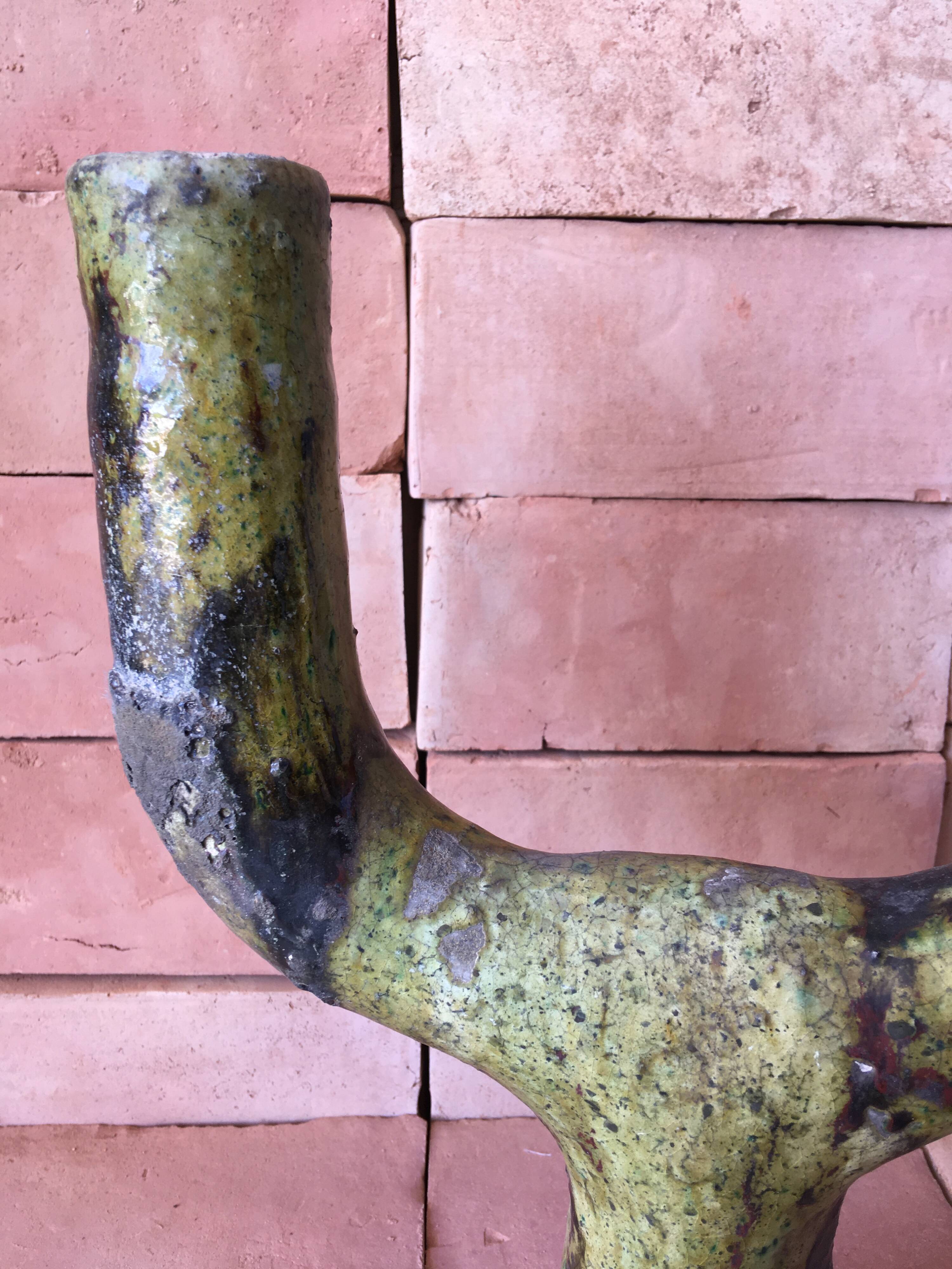 Tamegroute pottery candle holder