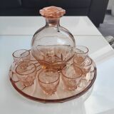 Service à liqueur en verre Rosaline