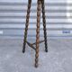 Turned wooden tripod stool