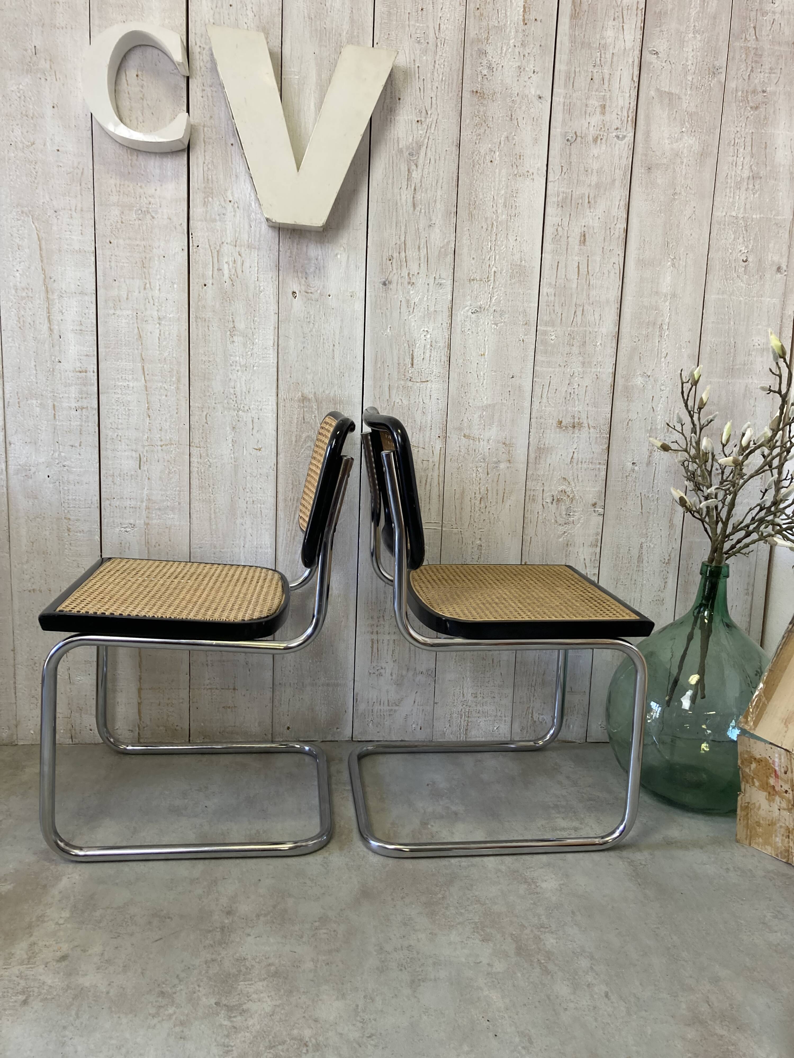 Pair of B32 chairs by Marcel Breuer
