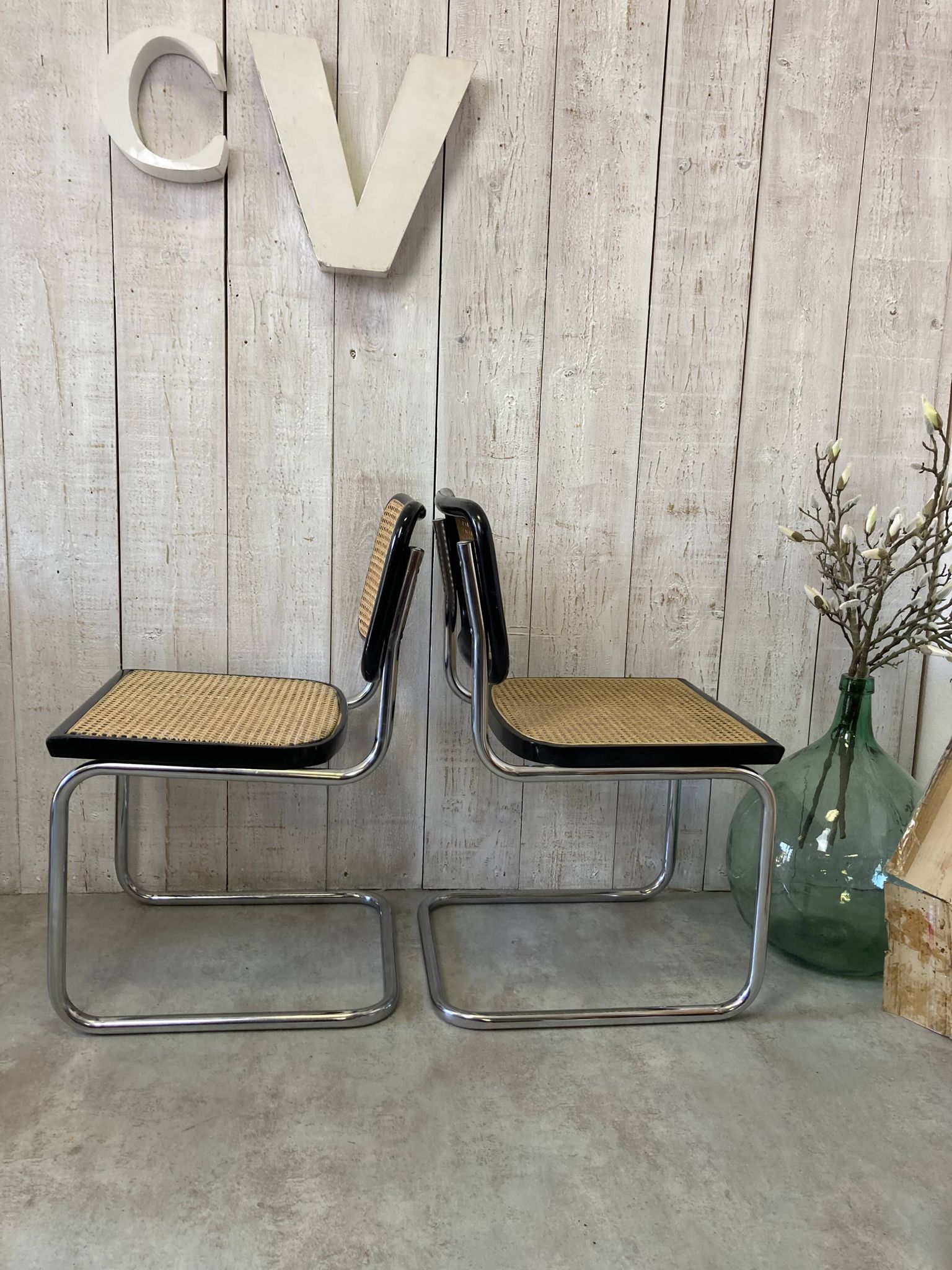 Pair of B32 chairs by Marcel Breuer