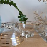 Lot two verrines gilded edges