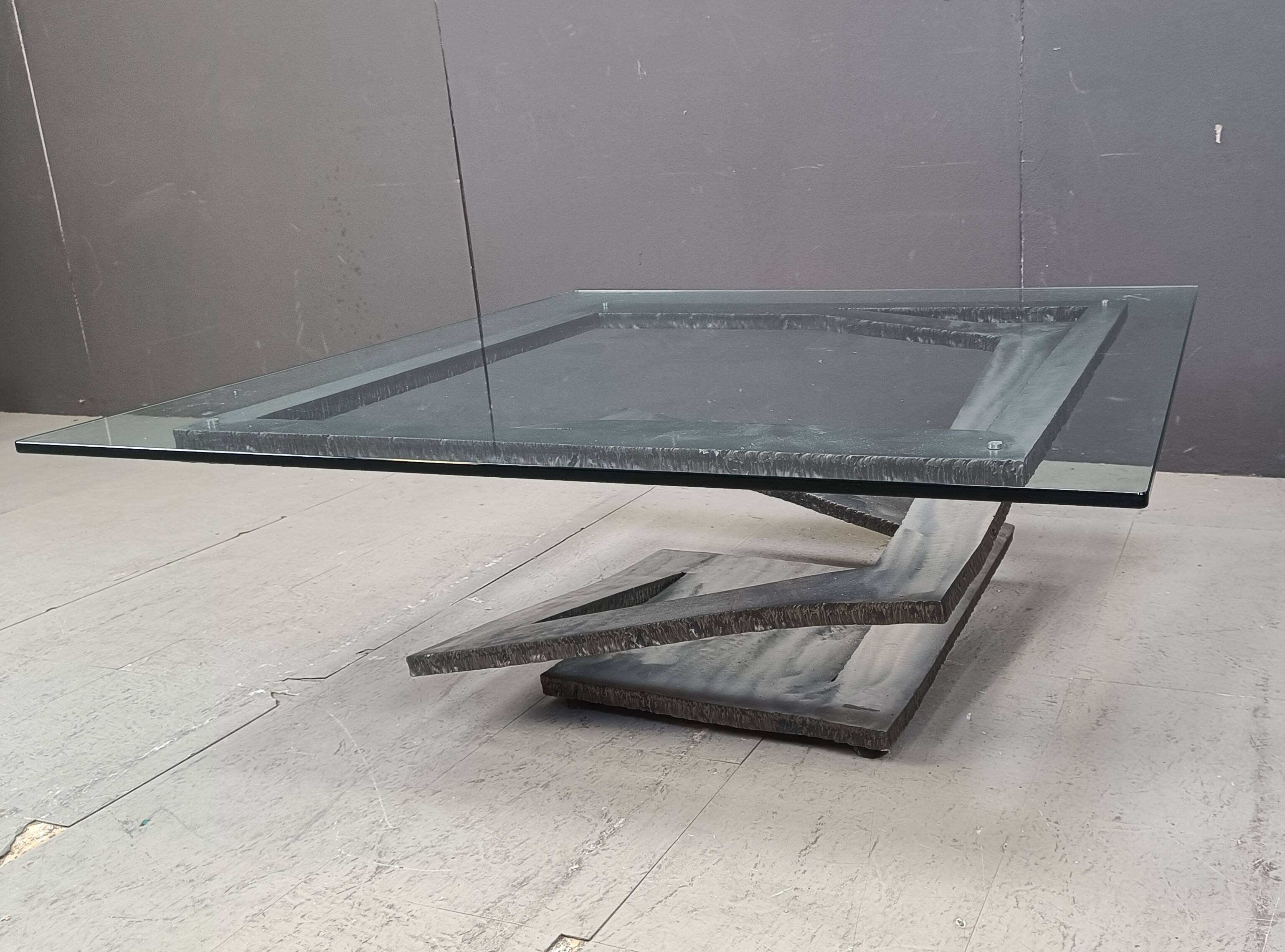 Fleur de Fer coffee table by Maurice Barilone, 1980s