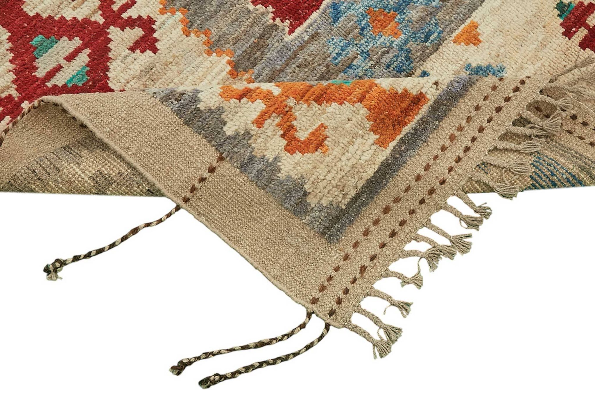 Hand-Knotted Turkish Contemporary 289 cm x 370 cm Beige Wool Carpet