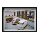 Tirage d’art, showroom Volkswagen, années 1960, couleurs originales