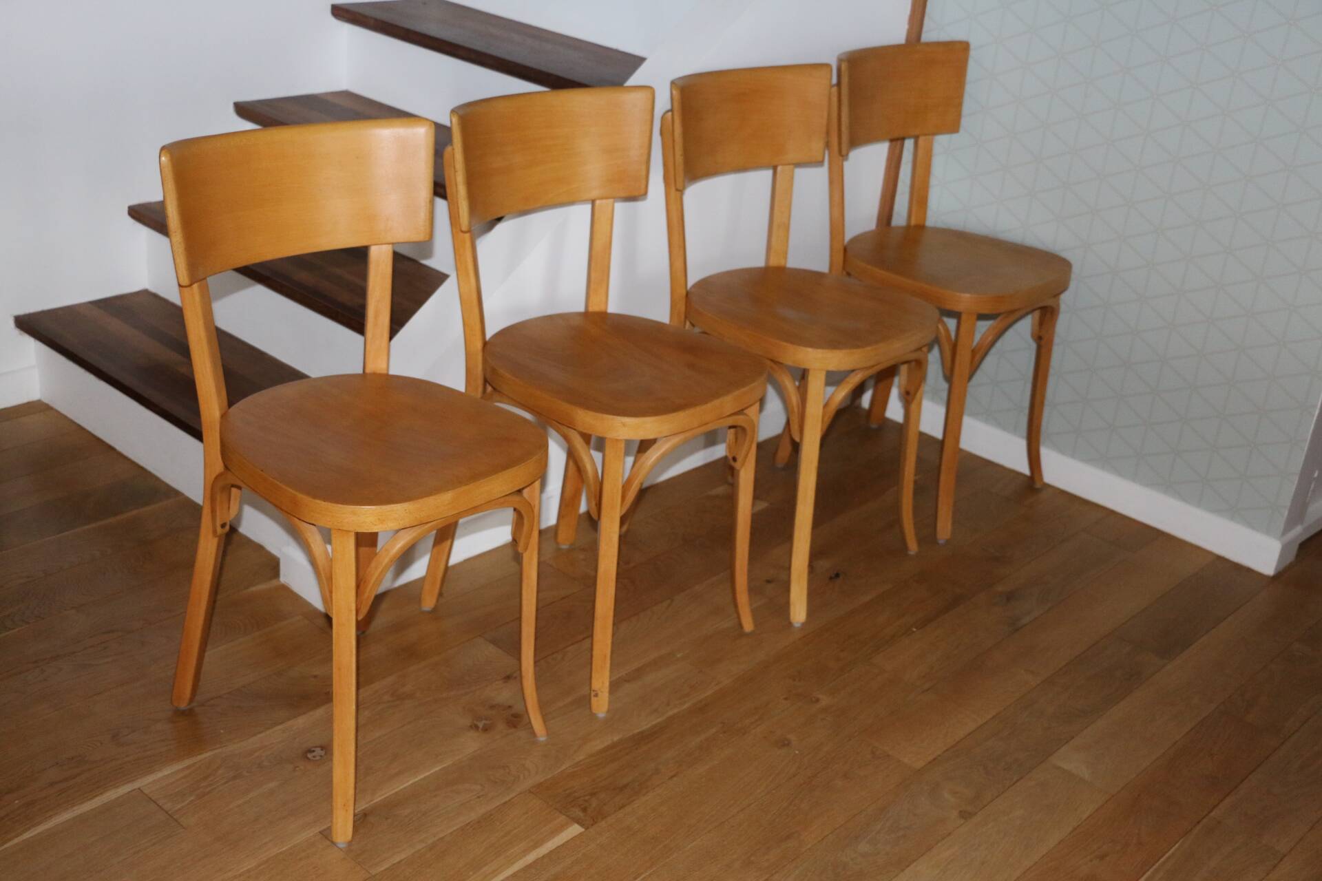 Set of 4 Baumann No. 30 chairs with wide back