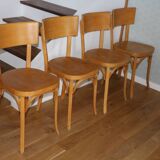 Set of 4 Baumann No. 30 chairs with wide back