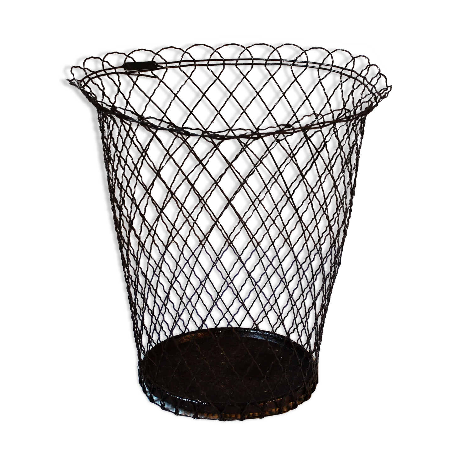 Vintage wire paper basket
