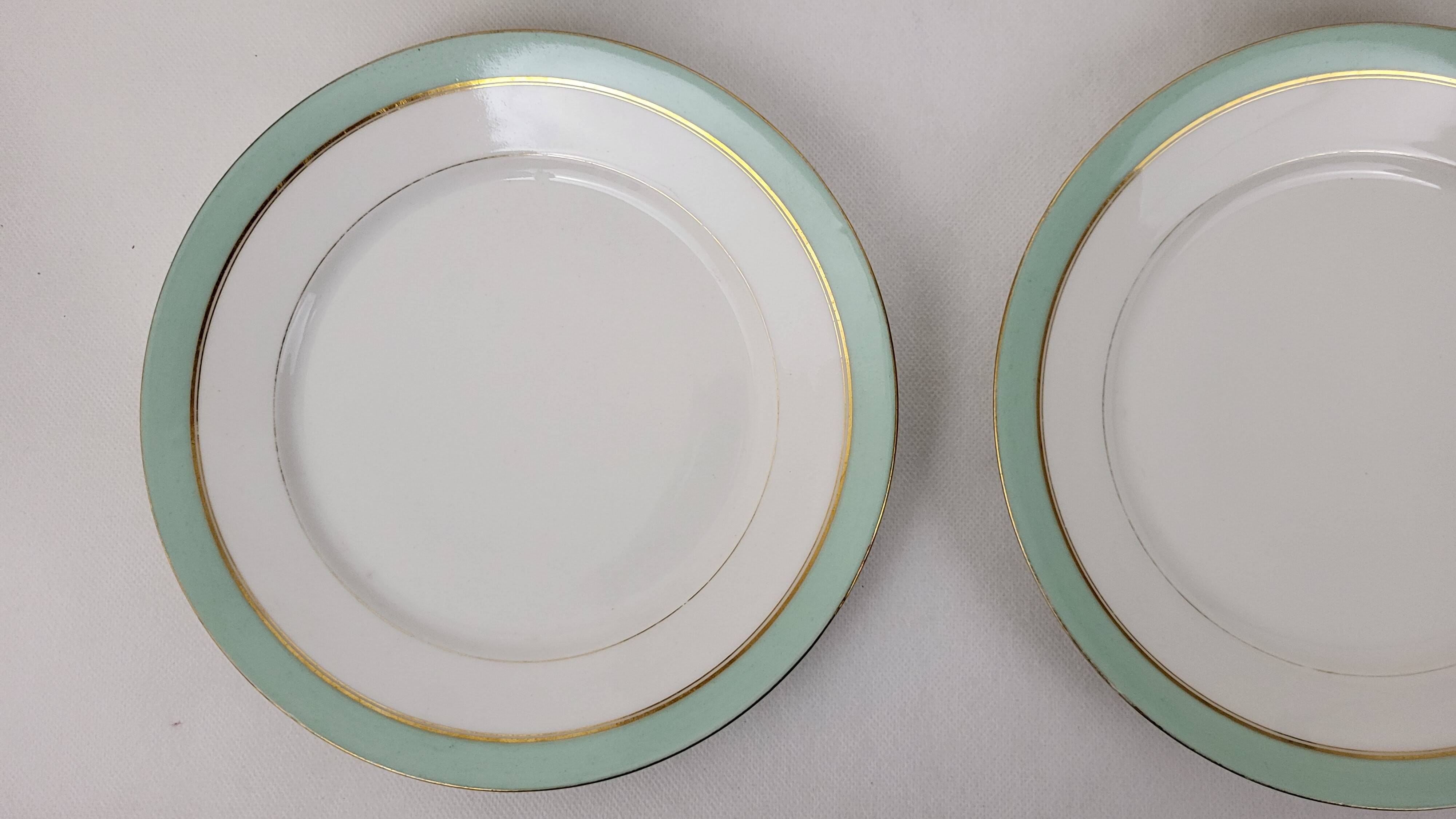 6 Paris porcelain dinner plates