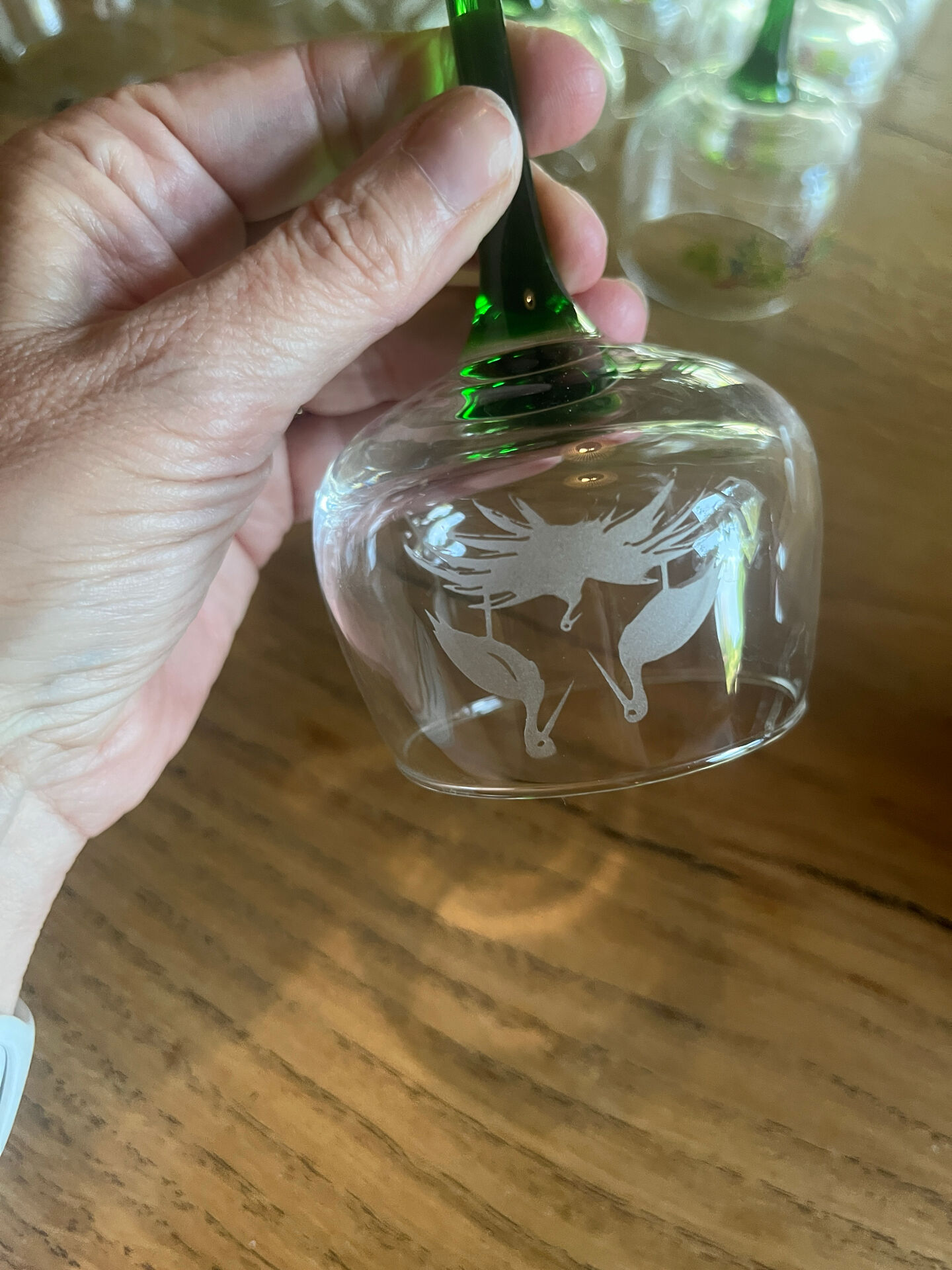 White wine glasses