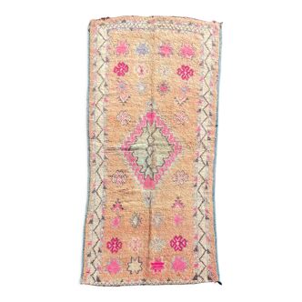 Tapis berbere Boujaad vintage en laine 155x350 cm