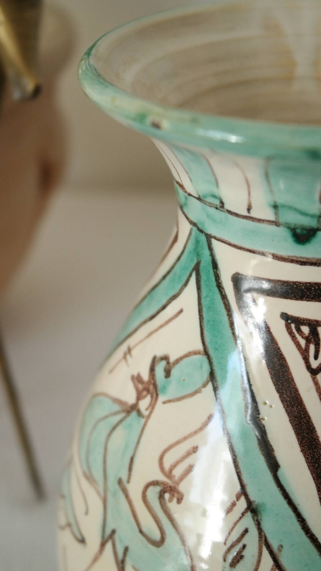 Spanish enamelled terracotta vase PUNTER 1960