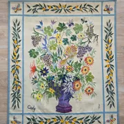 Aubusson tapestry "The Black Trellis" by Odette Caly — Pinto Workshops
