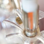 Delta Quattro 5-Light Crystal Table Lamp – Silver Finish