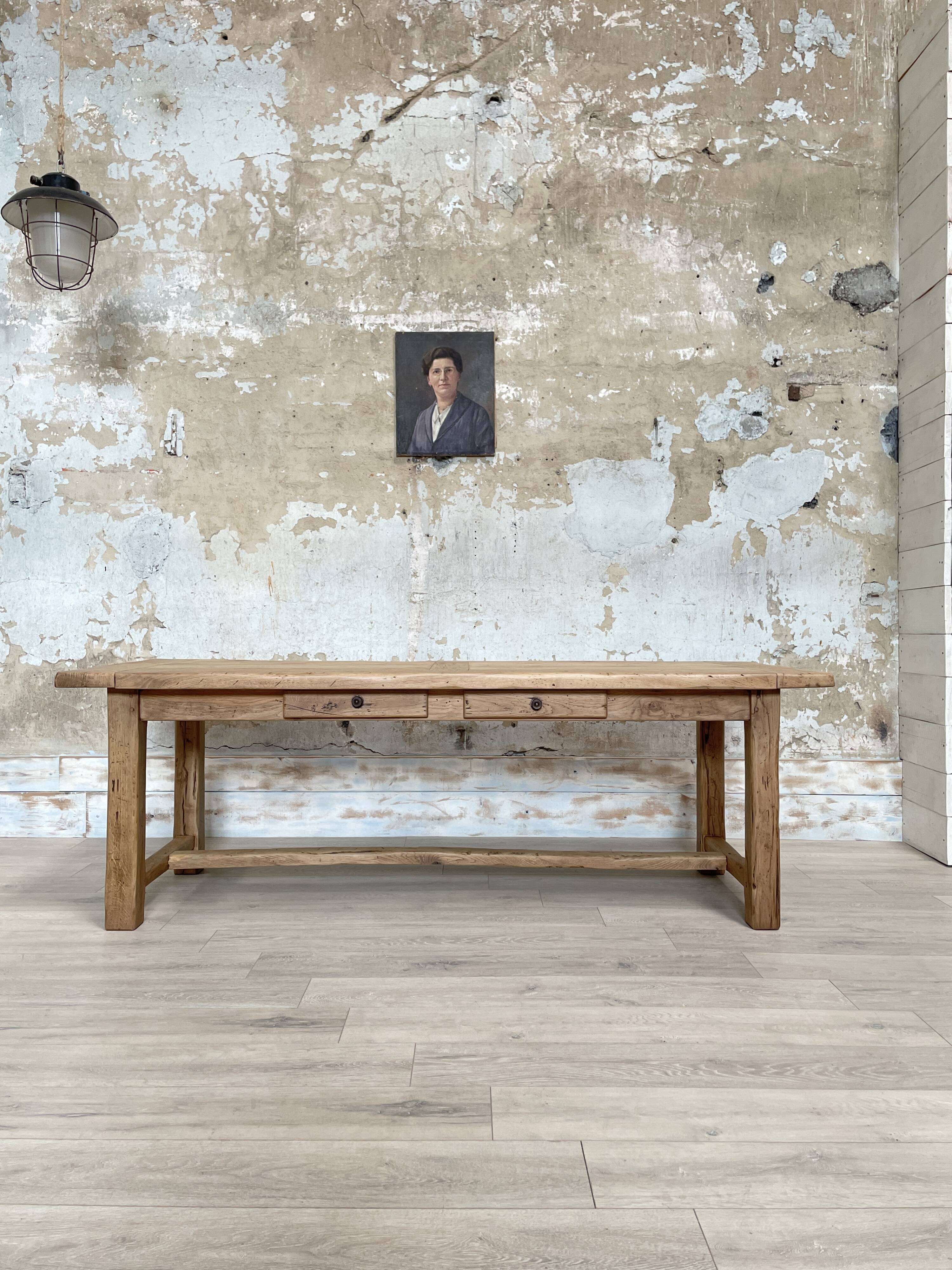 Solid oak farm table