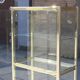Vitrine vintage en laiton doré et verre, 1970s