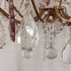 Chandelier with colored tassels