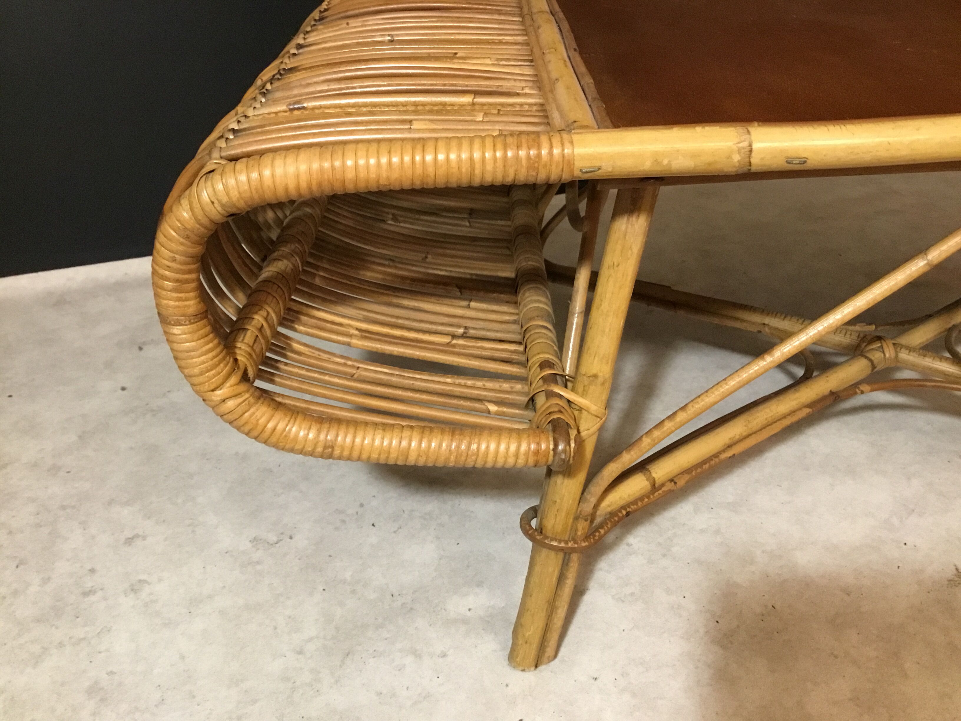 Rattan coffee table