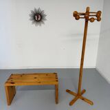 Vintage solid pine coat rack designed by Reiner Daumiller from the 1970s.