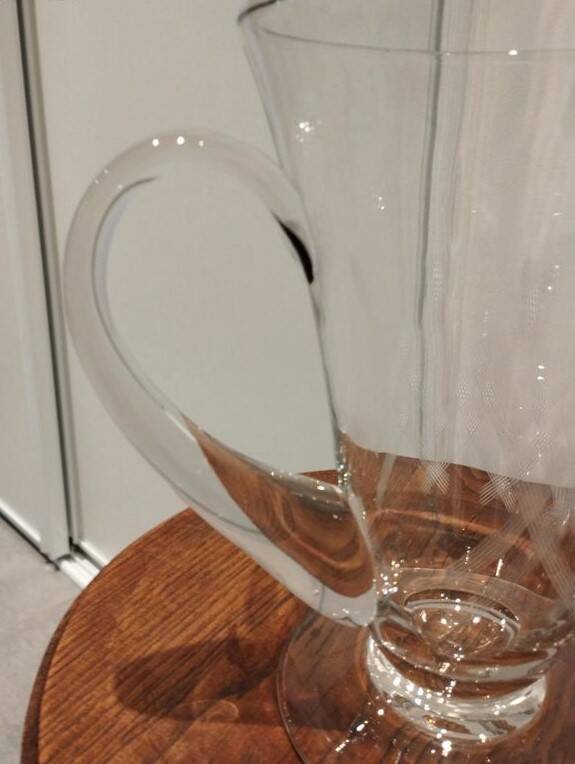 Elegant jug - carafe from the Manufacture Royale in Bayel crystals - 1950 - Midcentury - Vintage