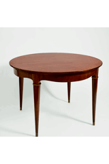 Table à manger ronde en bois, Italie, années 1960