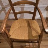 Straw armchair.