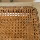 Footrest / bedroom stool Louis XVI — Celadon grey lacquered — Caned