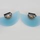 Pair of AV Mazzega wall lights in blue Murano glass. 1980s