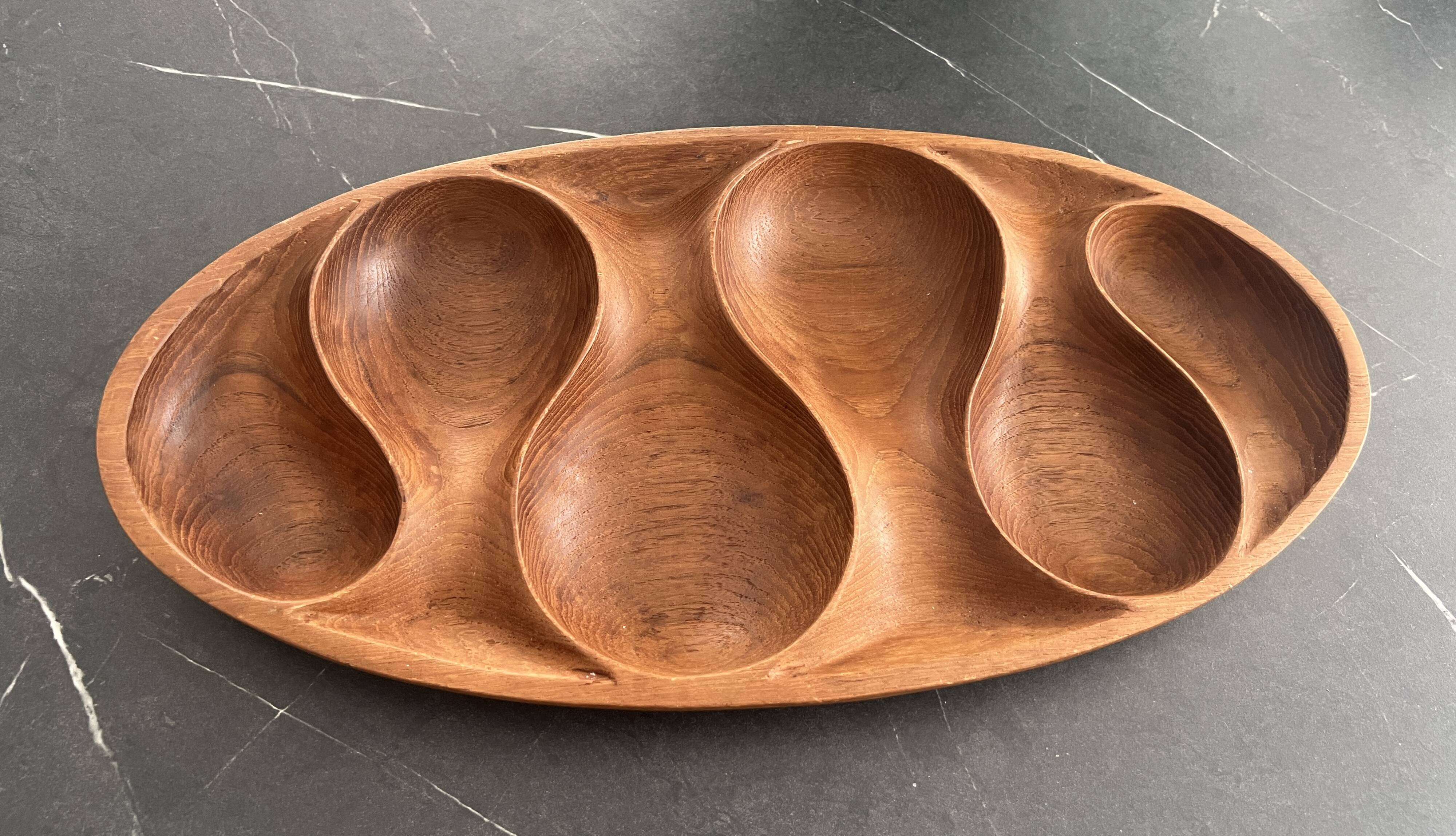 Vintage Laur Jensen Teak Wood Tray 1960