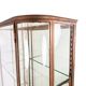 Large Antique Museum Display Cabinet with Curved Glass