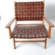 Olivier de schrijver brown leather armchair signed and numbered circa 1990