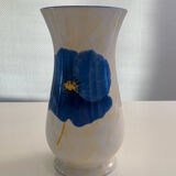 Lunéville earthenware vase from the "Blue Anemone" collection.