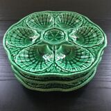 Lot 3 oyster plates Sarreguemines