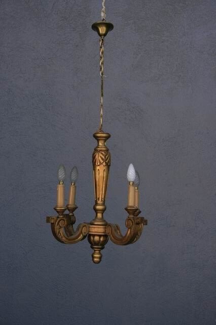 Gloss wood Golden 4 lights