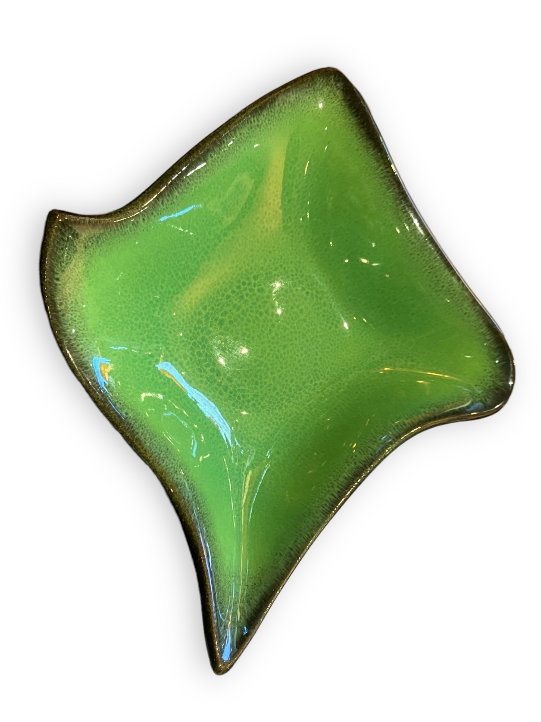 Ceramidi cup in varnished ceramic green and black mordorée