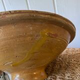 Old glazed terracotta dish