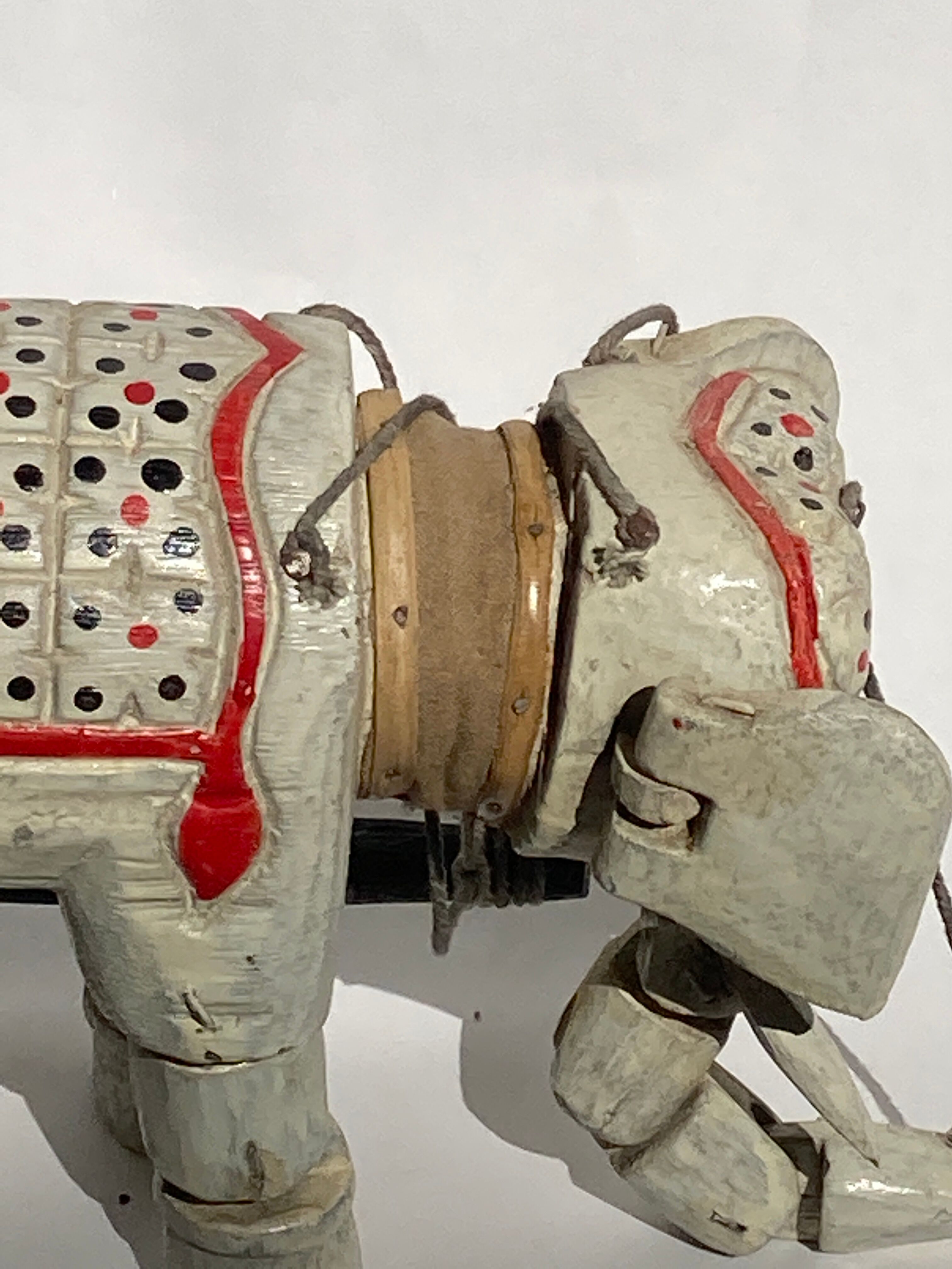 Set of 5 antique Anglo Indian elephant marionettes, puppets