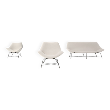 Cosmos Living Room Set of 3 by Augusto Bozzi for Saporiti, Italy, 1954