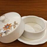 Bohemian porcelain butter dish