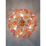 Italian Handmade Butterfly Sputnik Murano Style Glass Chandelier