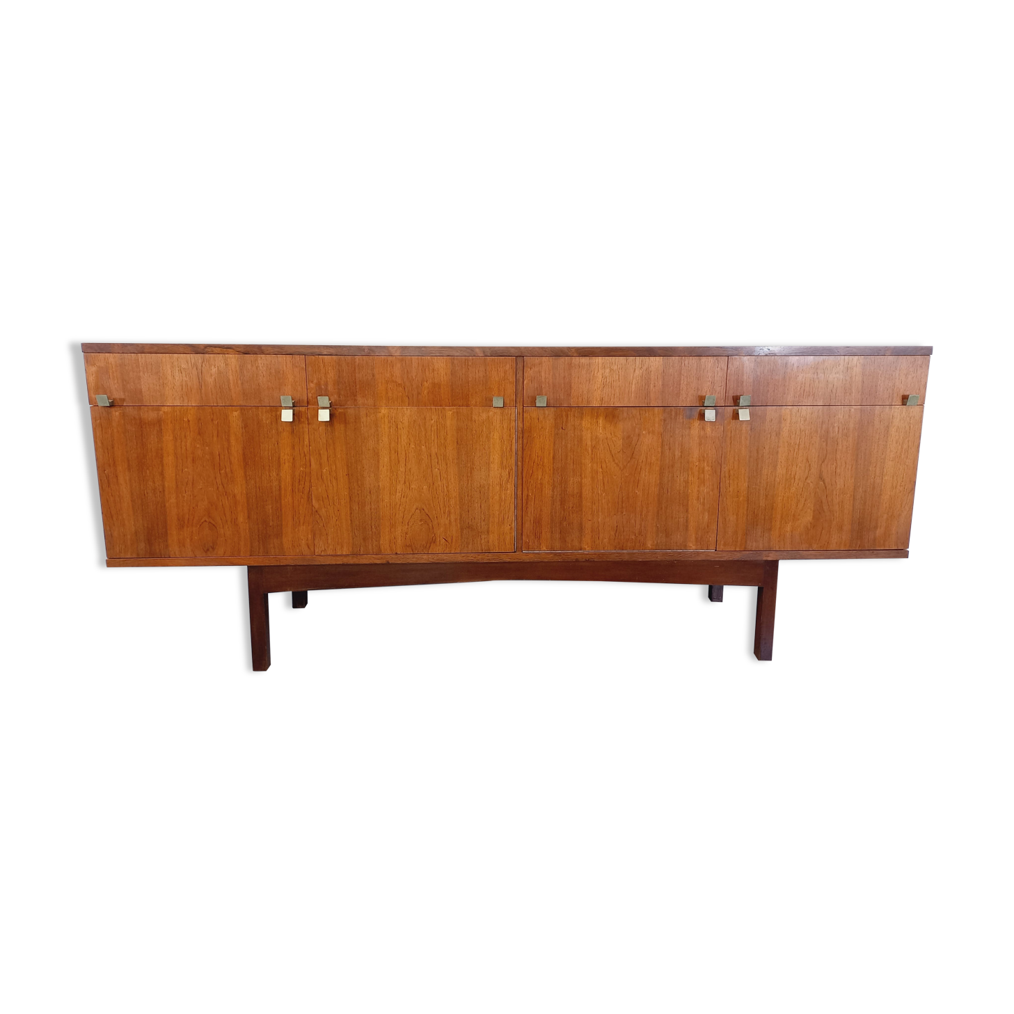 Vintage Scandinavian style row in rosewood and brass from the 60s