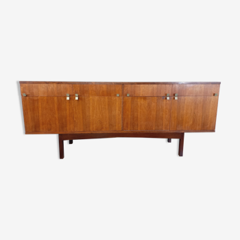 Vintage Scandinavian style row in rosewood and brass from the 60s