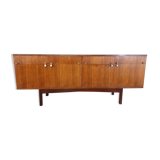 Vintage Scandinavian style row in rosewood and brass from the 60s