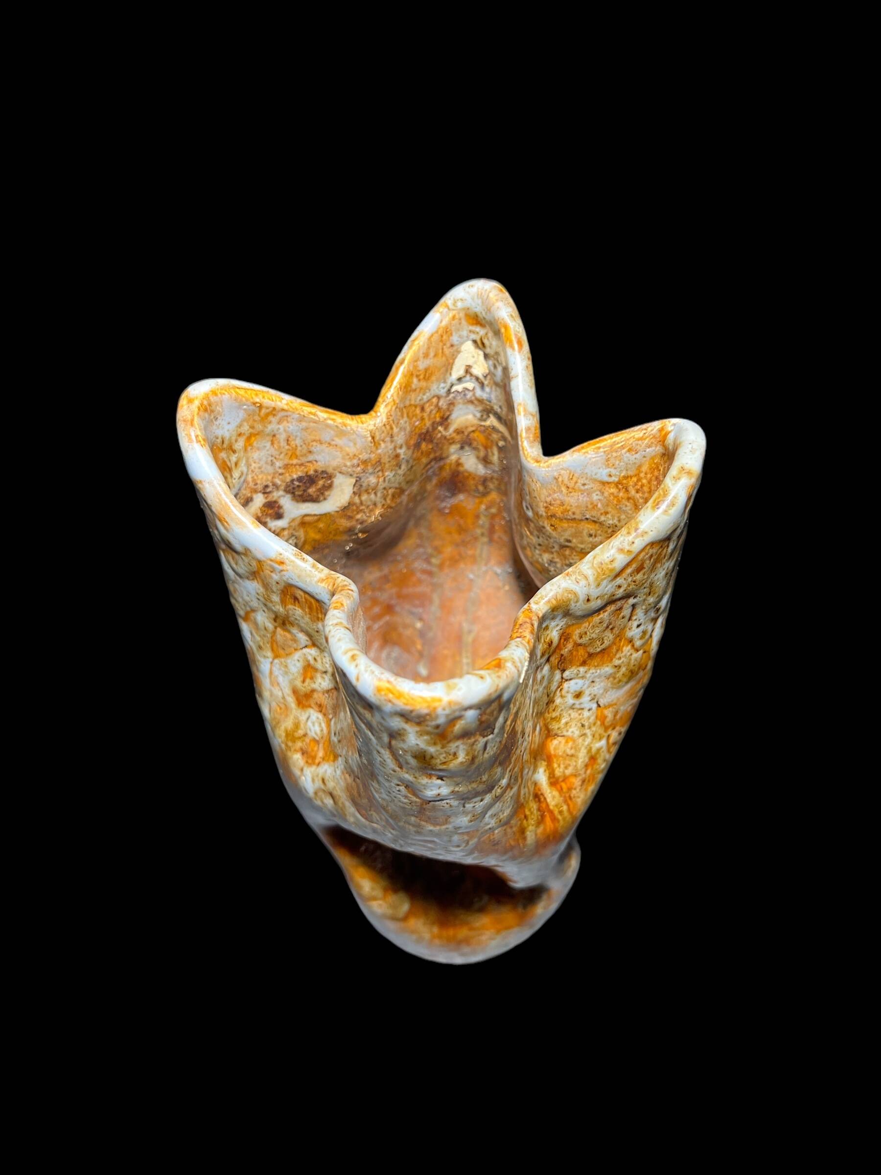 Orange ceramic vase