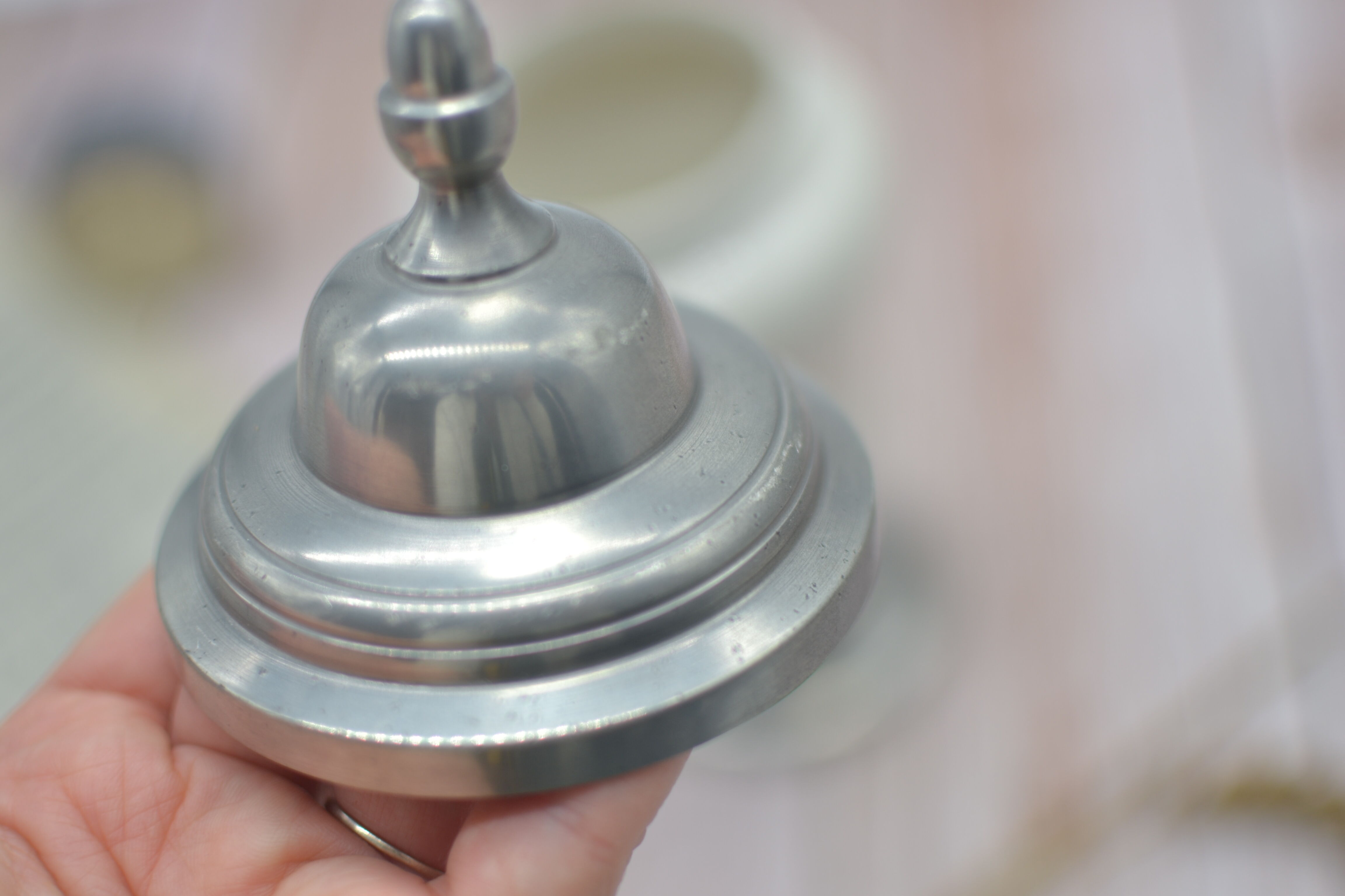 Old carica pharmacy apothecary pot with lid and tin foot